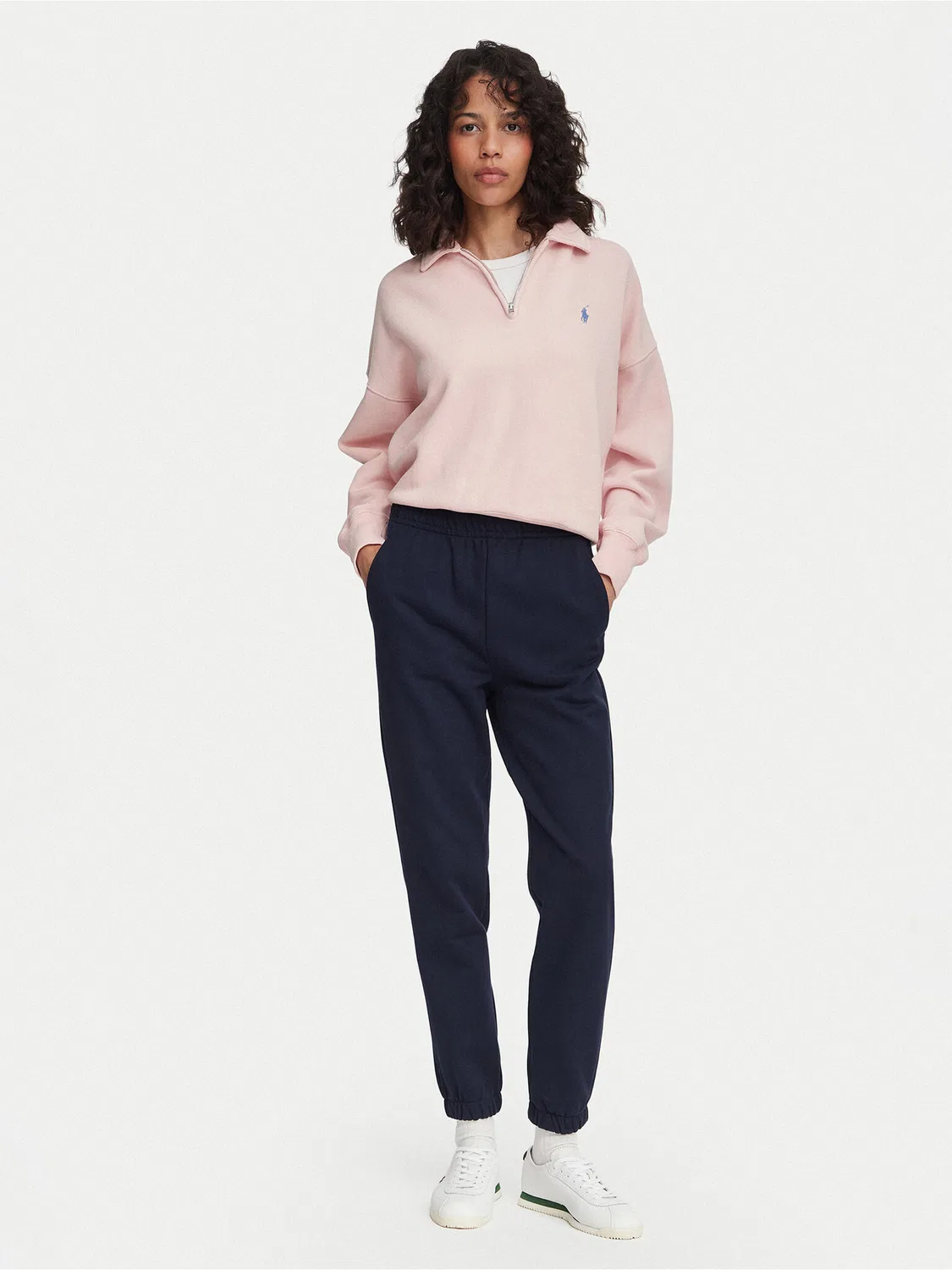 Женские спортивные штаны стандартного кроя Lacoste, темно-синий — фото 2
