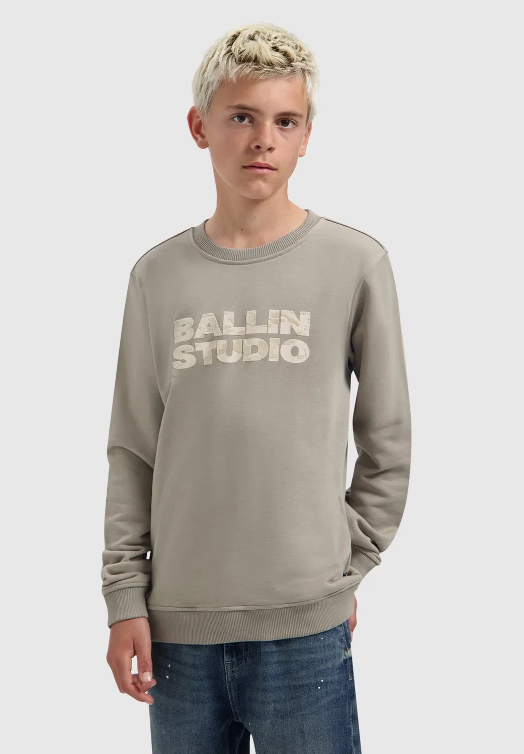 Свитера с круглым вырезом и длинными рукавами стандартного кроя Ballin, Taupe — фото 2