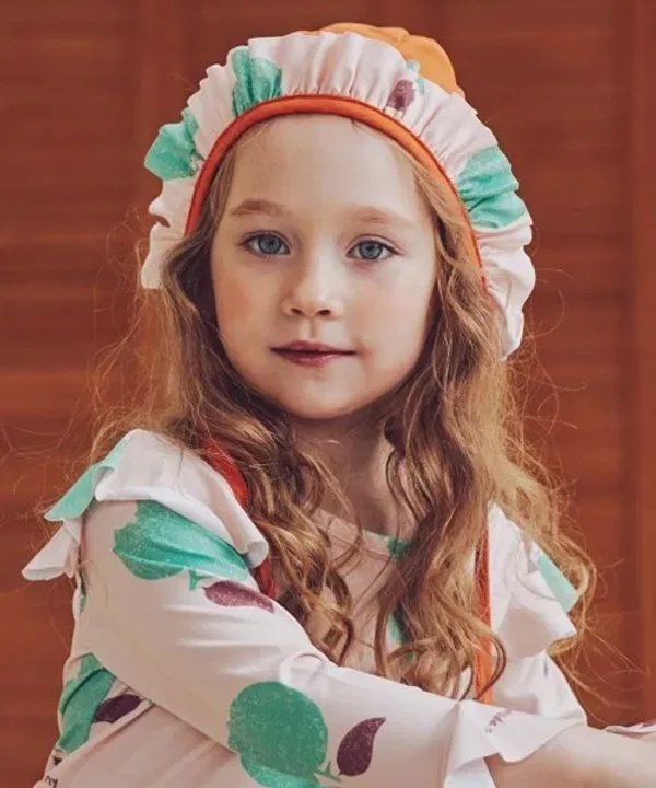 Шапочка для плавания с рюшами, Matilda N Y, оранжевый