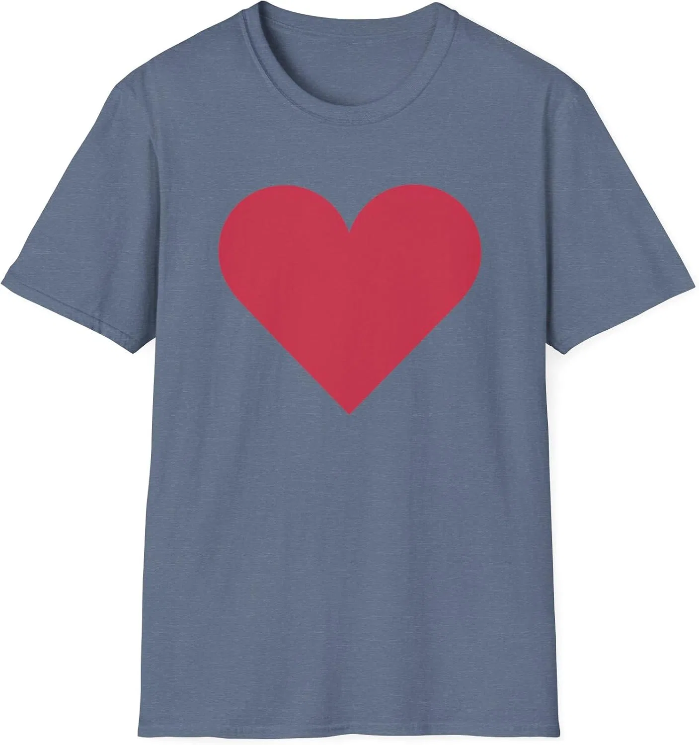 Мужская футболка с принтом Red Heart Graphic, индиго меланж