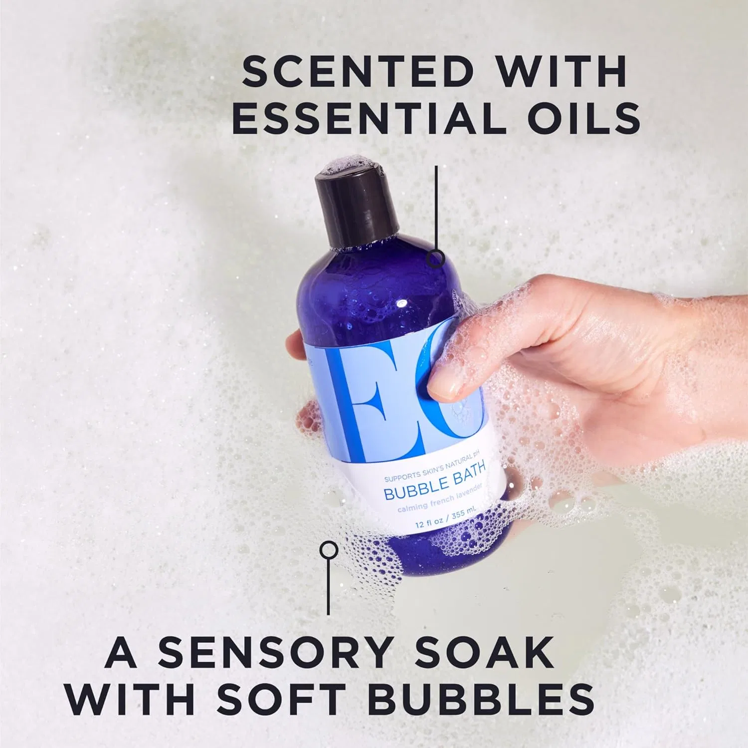 Пена для ванн EO French Lavender Bath Suds, 360 мл, Синий — фото 2