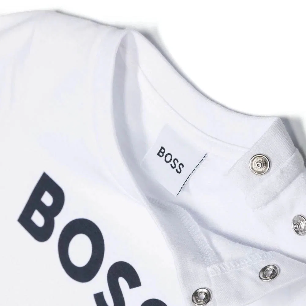 Детская футболка без рукавов с круглым вырезом HUGO BOSS, White — фото 4