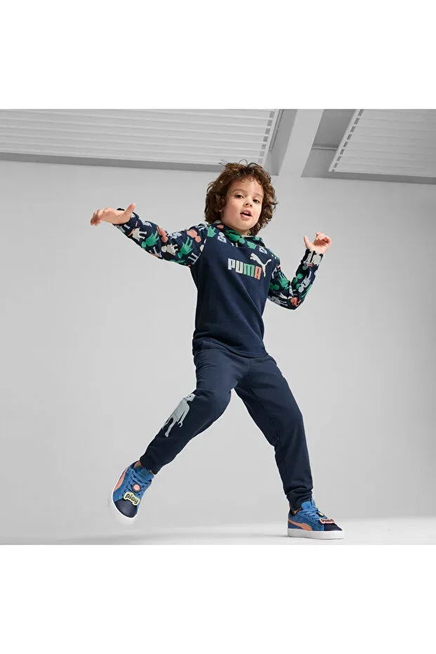 Детское худи для девочек с длинным рукавом X playmobil kids Puma, Navy Blue — фото 3