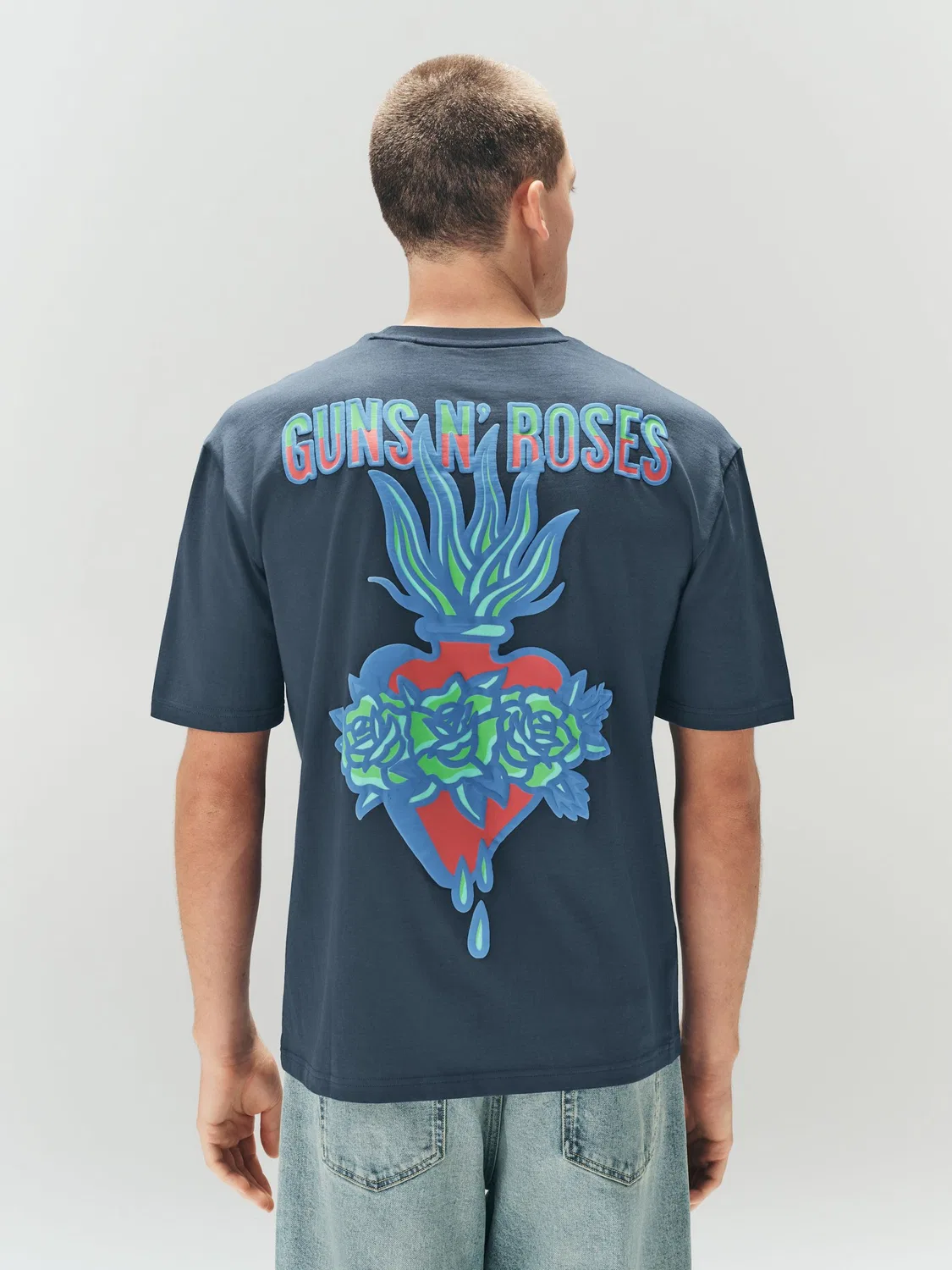 Футболка с графическим принтом Guns N' Roses, Regular Fit Next, темно-синий