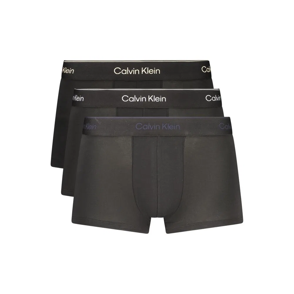 Мужские трусы-боксеры с логотипом, комплект из 3 штук, Calvin Klein, Black