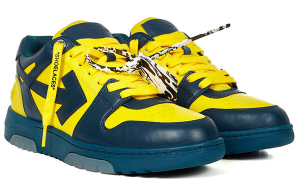 Кроссовки out of office zip tie sneakers 'yellow navy' Off-White, желтый — фото 3
