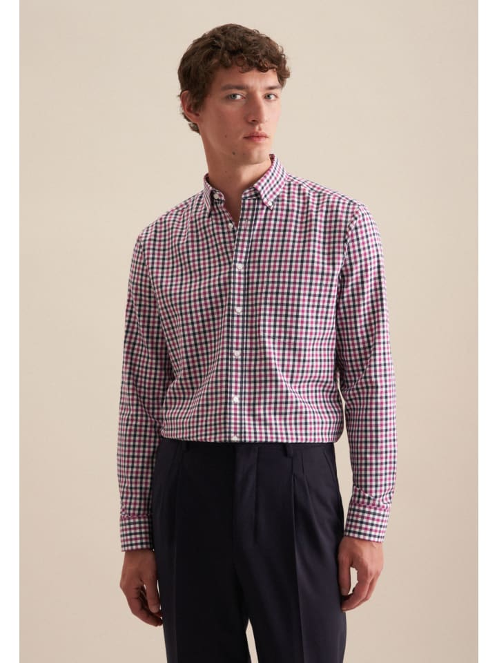 

Рубашка Seidensticker Flanellhemd Comfort, цвет Rosa/Pink