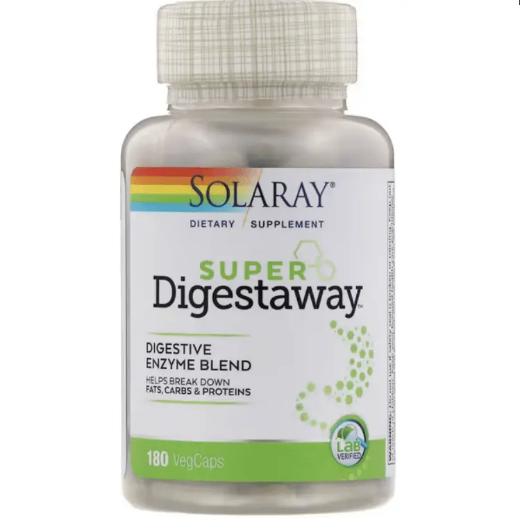 

Смесь пищеварительных ферментов Super Digestaway, Digestive Enzyme Blend, 180 растительных капсул, Solaray