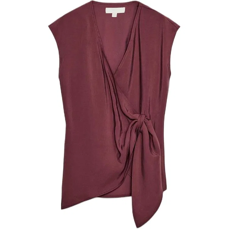 Женский топ без рукавов Dark Brick Red ZARA