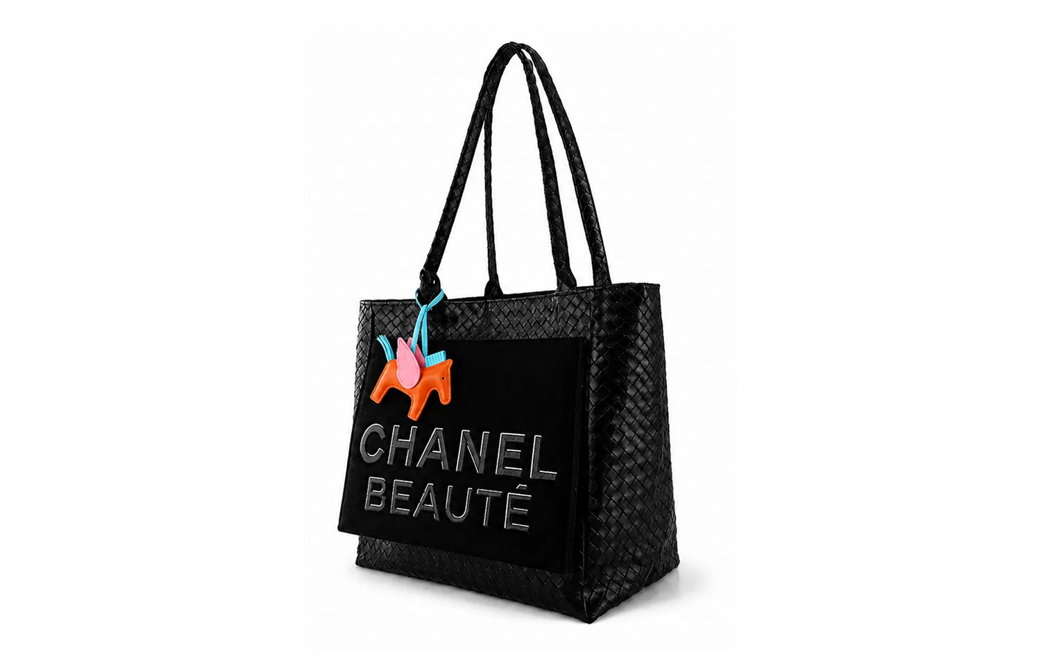 Косметичка унисекс из искусственной кожи, CHANEL, Черный — фото 2