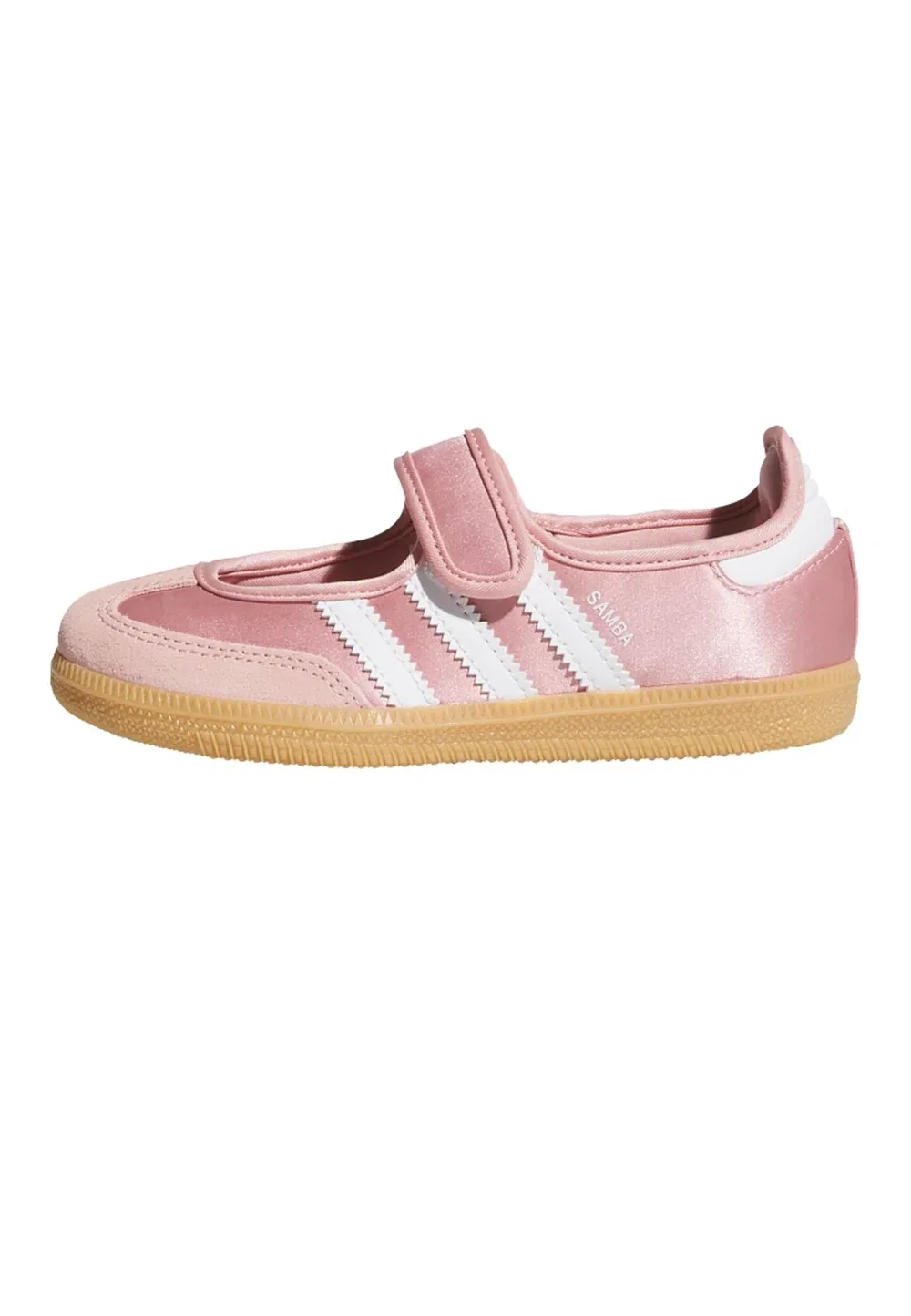 Туфли Samba Jane - балетки с ремешком на щиколотке Adidas Originals, Mauve Cloud White Gum