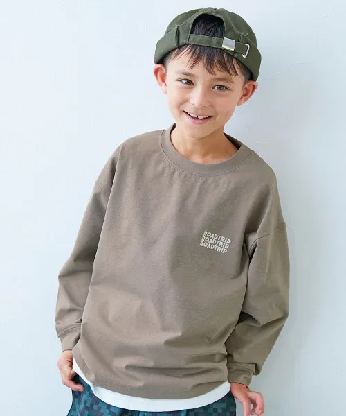 Детский лонгслив с вышивкой Easy Wash devirock, Beige