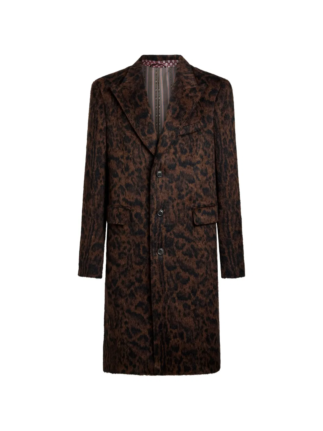 Пальто жаккардовое коричневое ETRO, коричневый