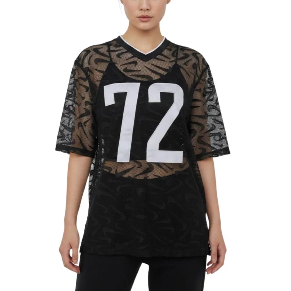 Футболка с V-образным вырезом Nike, Black/White