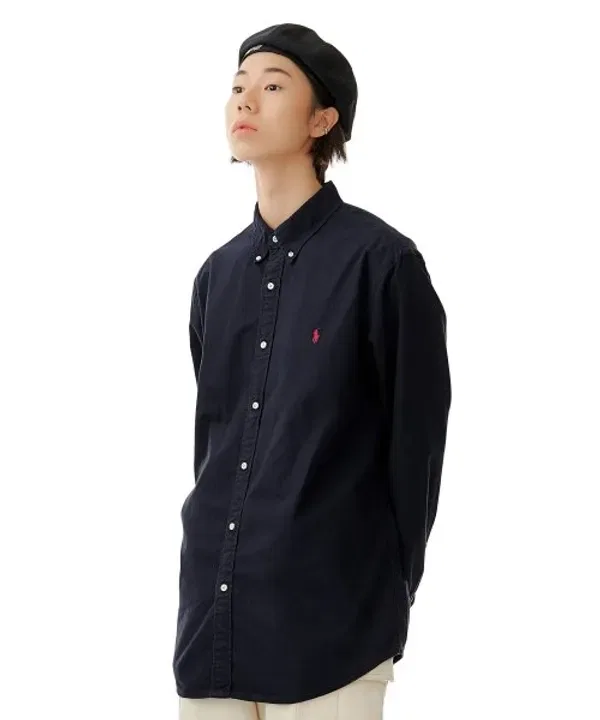 Оксфордская рубашка Custom Fit, Polo Ralph Lauren, темно-синий — фото 2