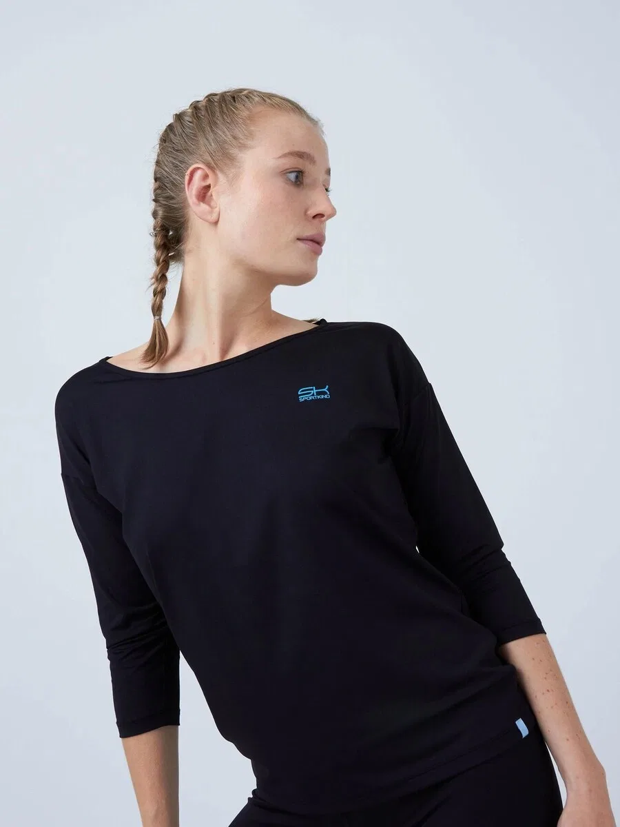 Футболка SPORTKIND '3/4 Loose Fit' черного цвета — фото 3
