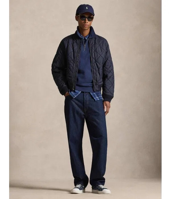 Мужская флисовая кофта с молнией Polo Ralph Lauren, Blu Marino — фото 2