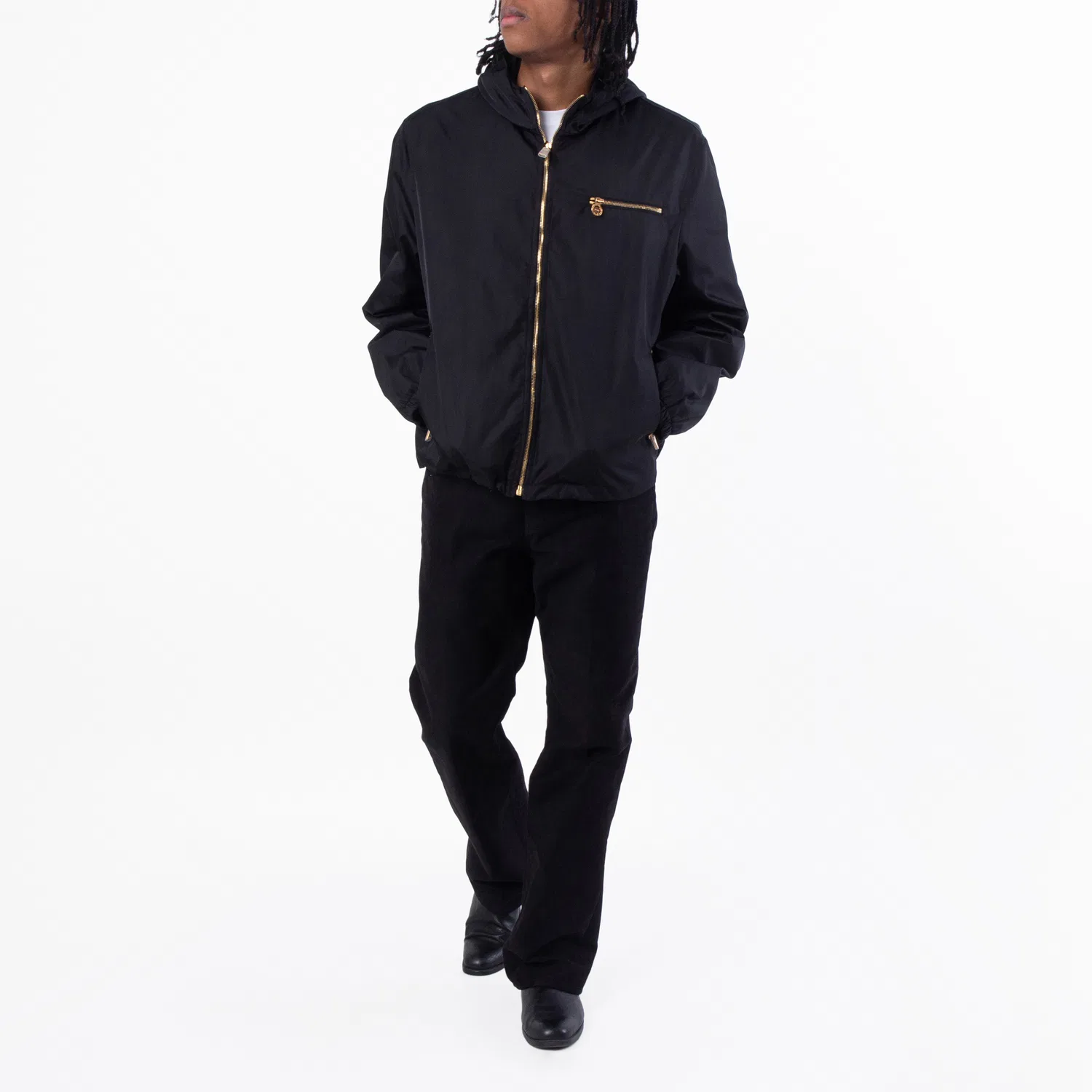 Ветровка нейлоновая Nylon Windbreaker Jacket Versace, Black — фото 4