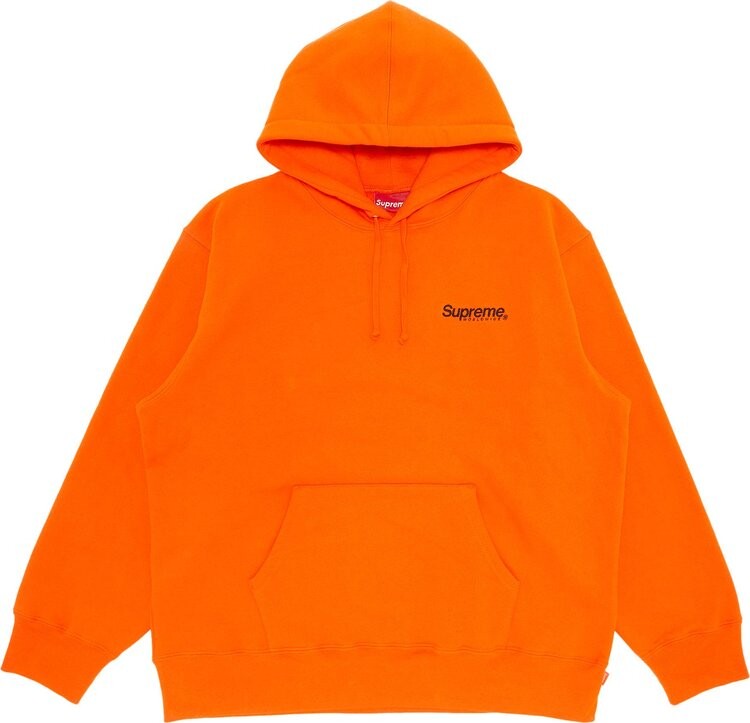 Толстовка Supreme Worldwide Hooded Sweatshirt 'Dark Orange', оранжевый — фото 2