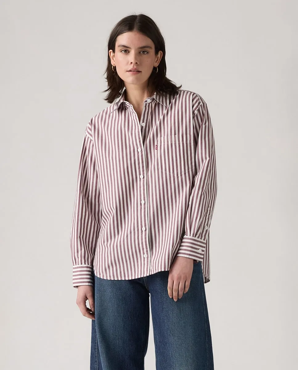 

Женская рубашка с длинным рукавом Levi's, бордовый