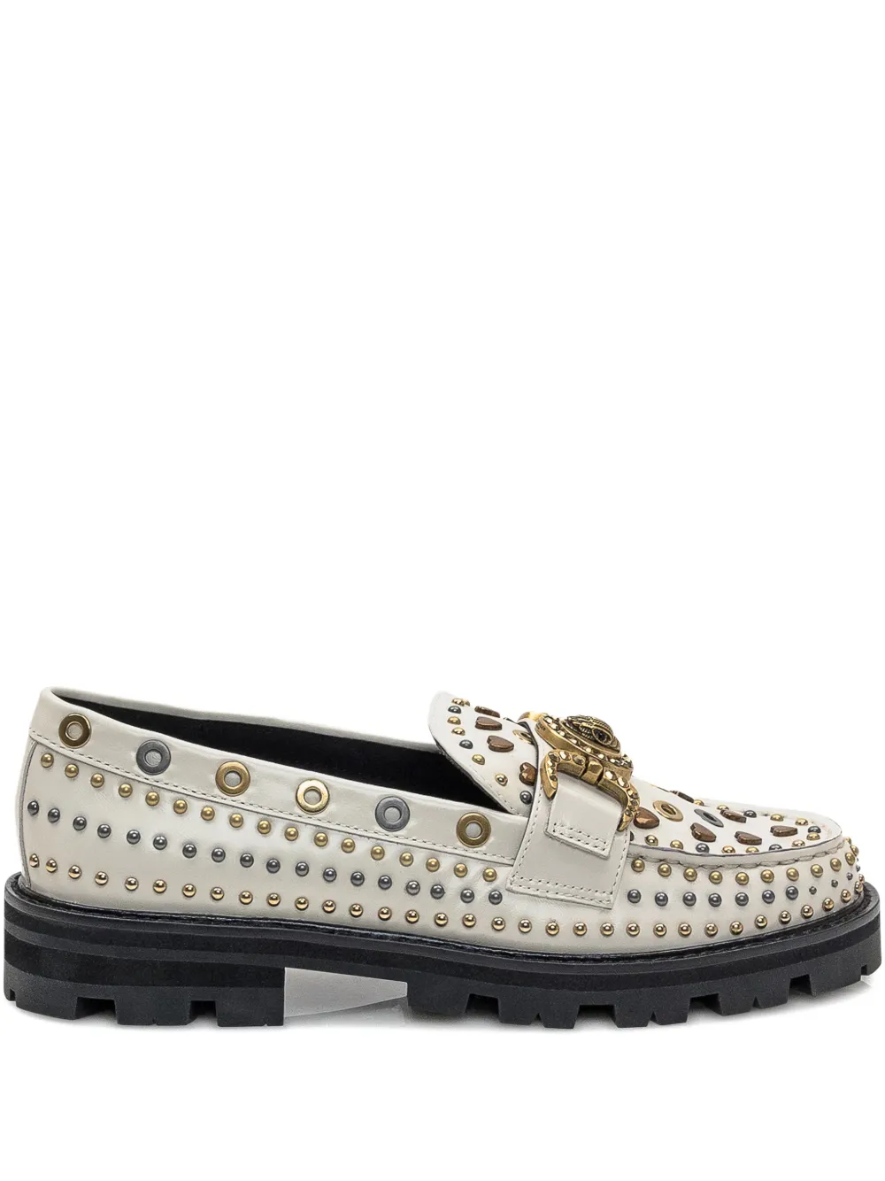 Лоферы Mansion, украшенные заклепками Kurt Geiger London, нейтральный