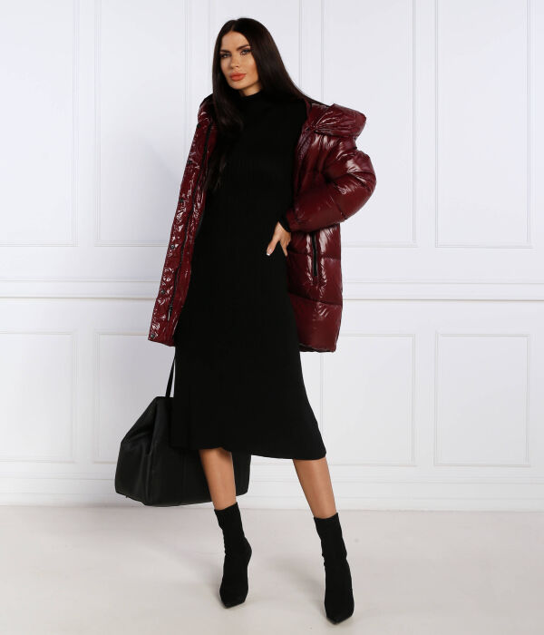 Платье женские Tommy Hilfiger с высоким воротом из лиоцелла с добавлением шелка, черный — фото 2