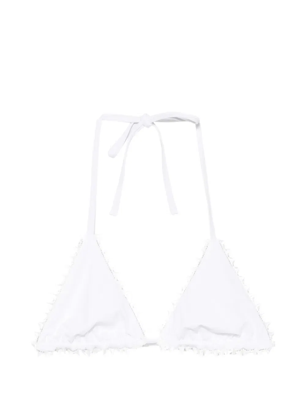 Бикини-топ с оборками в форме треугольника Jacquemus, белый