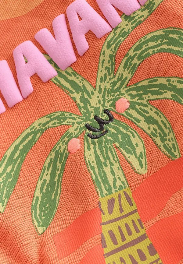 Футболка с коротким рукавом и принтом, стандартного кроя. Next, Orange Palm Tree — фото 3