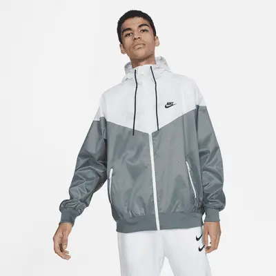 

Куртка Nike Sportswear Windrunner, цвет Smoke Grey/White/Smoke Grey/Black