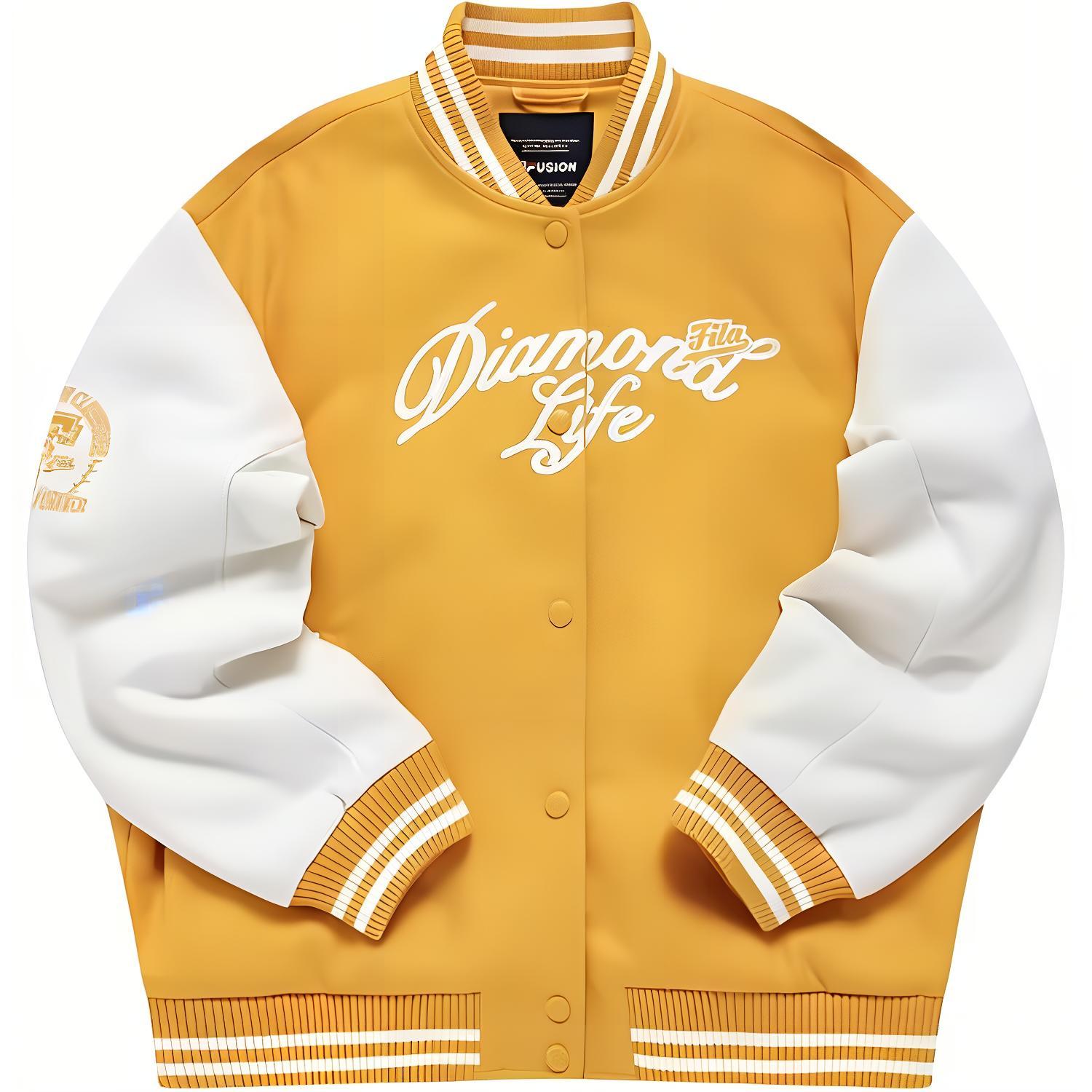 

Куртка бейсбольная женская абрикосово-оранжевая FILA FUSION
