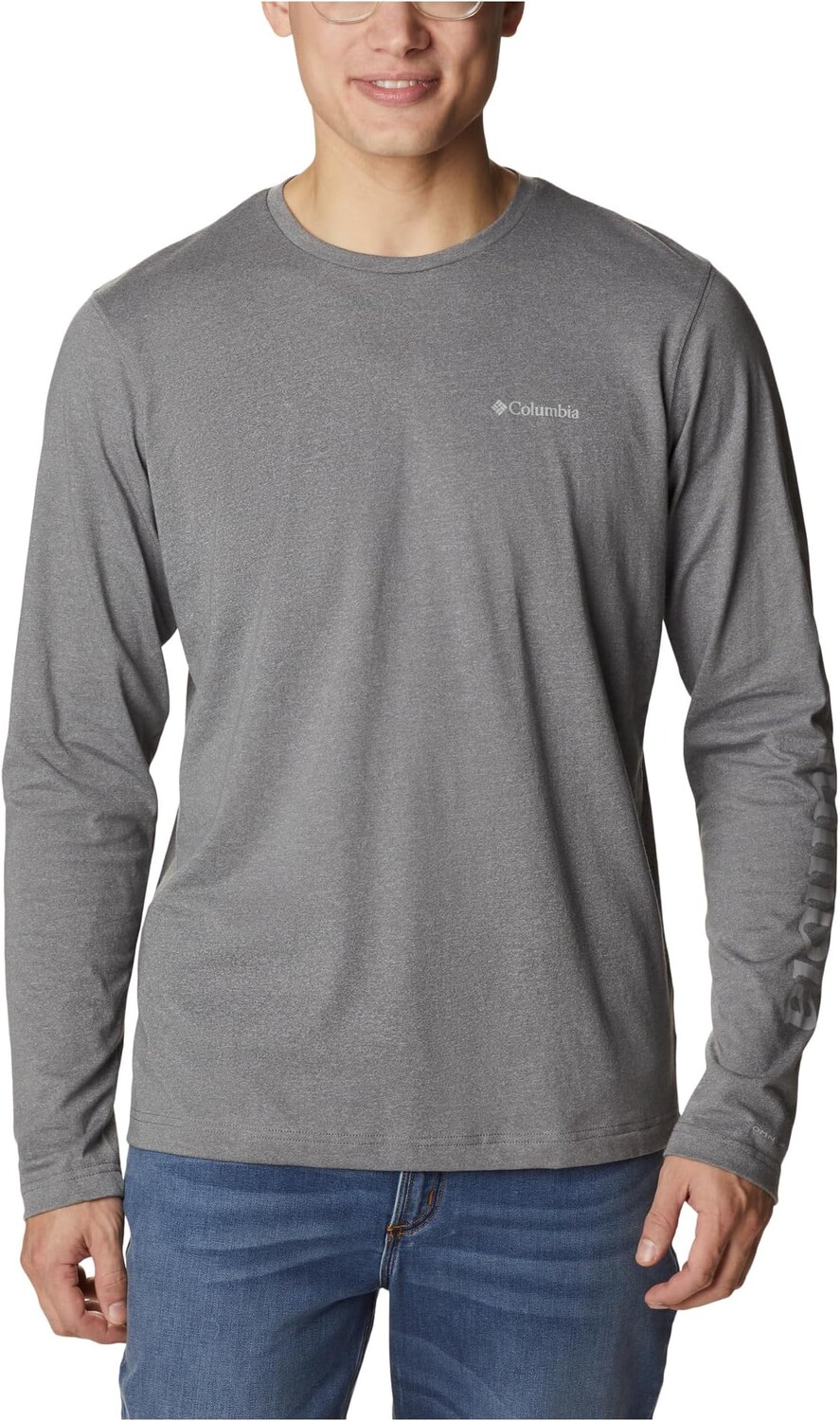 

Футболка Columbia Thistletown Hills Long Sleeve Logo Tee, цвет City Grey Heather