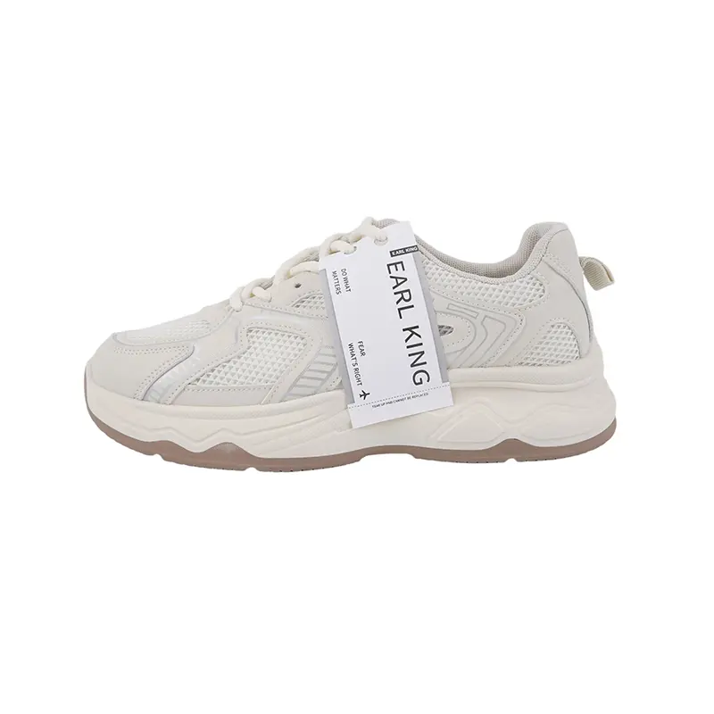 

Earl king Кроссовки мужские Cushioning Coverage Mid Top Chunky бежевые, цвет Beige