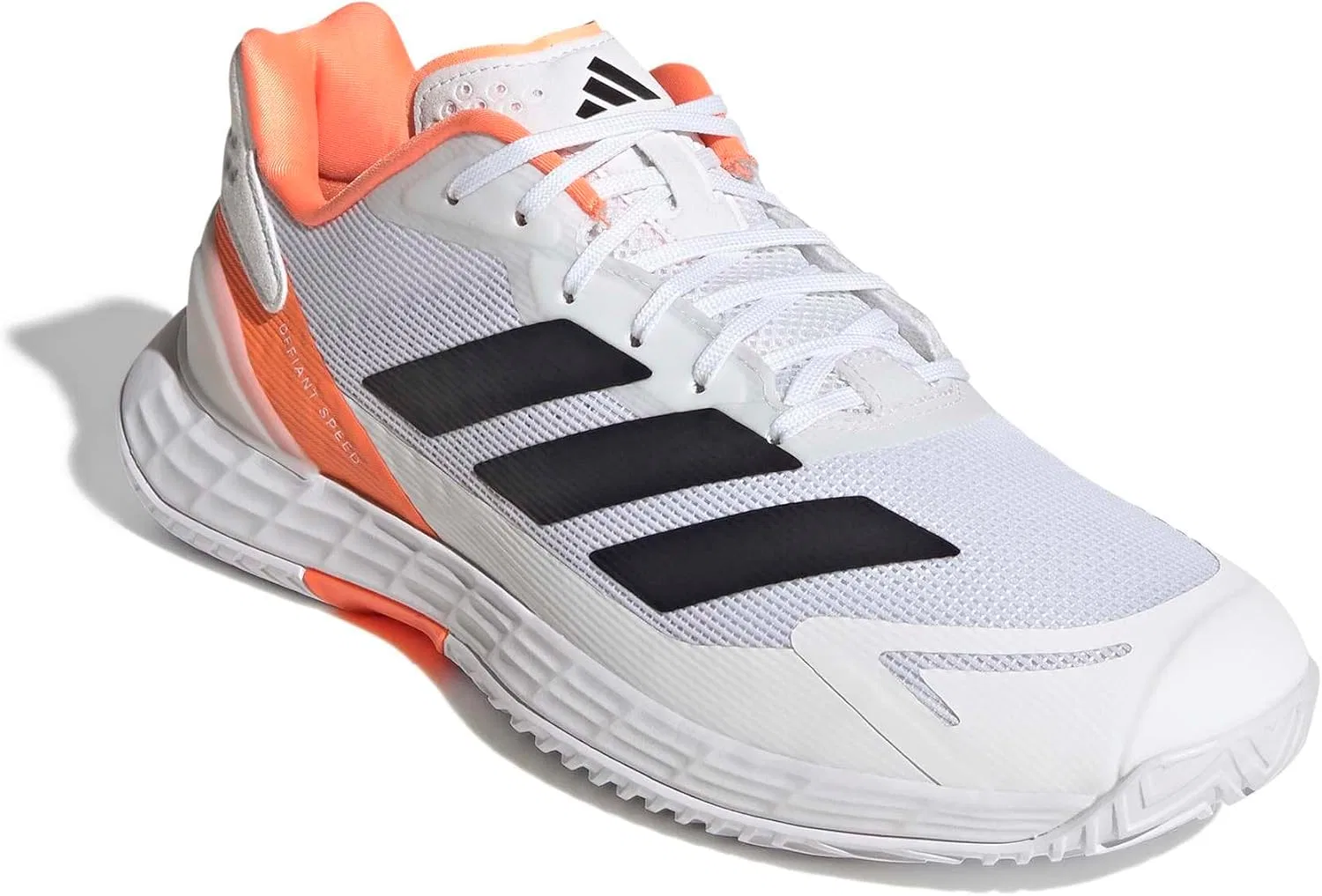 Мужские теннисные кроссовки Adidas Defiant Speed ​​2, Ftwr White Core Black Lucid Orange — фото 4