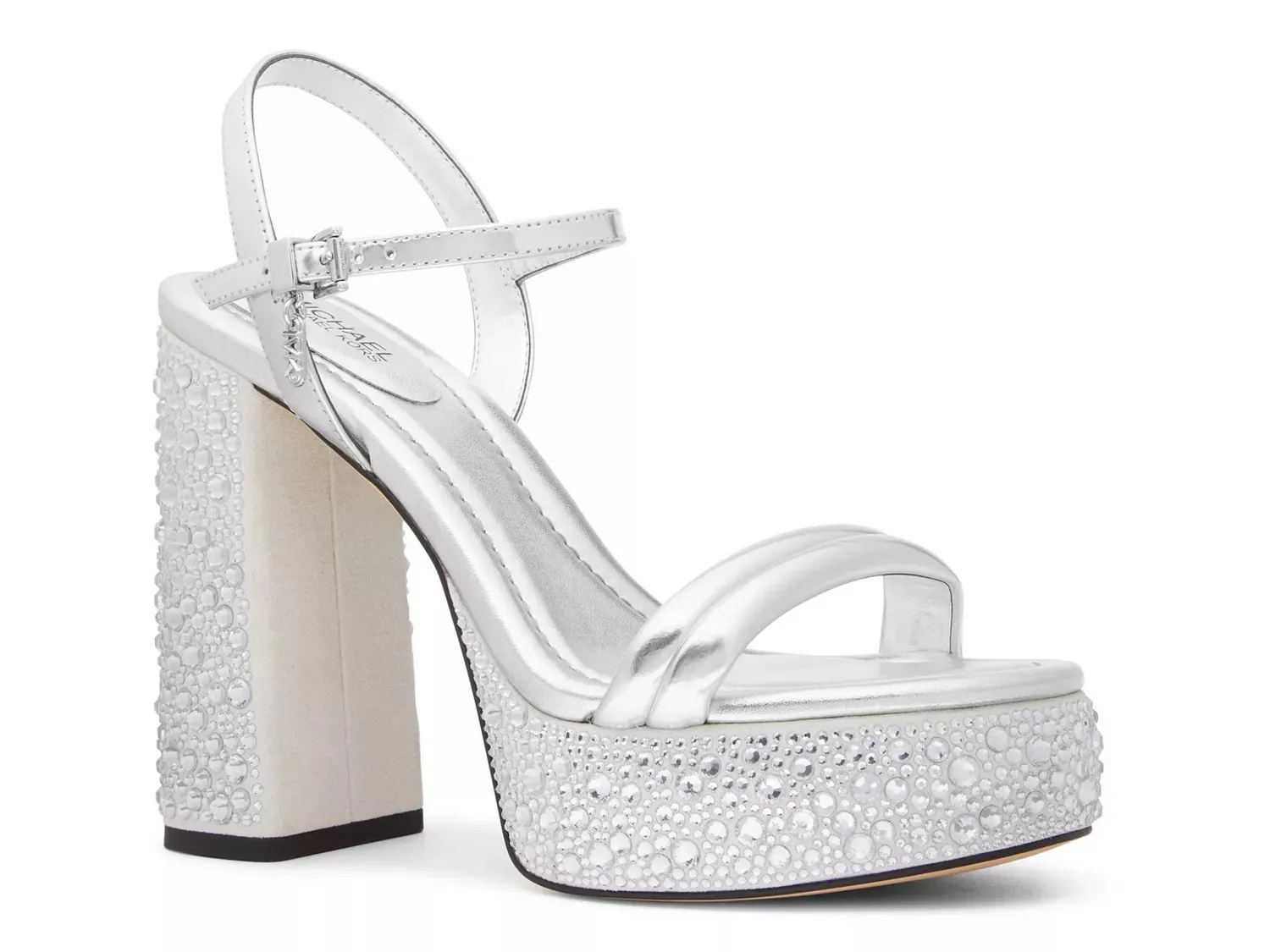 Босоножки Michael Kors Laci Platform, серебристый металлик