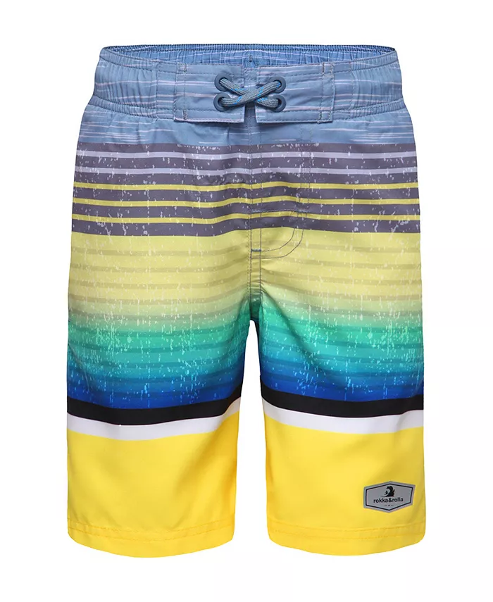 

Быстросохнущие плавки для мальчиков с кулиской и сетчатой подкладкой UPF50+ размеры XS-XXL Rokka&Rolla, желтый