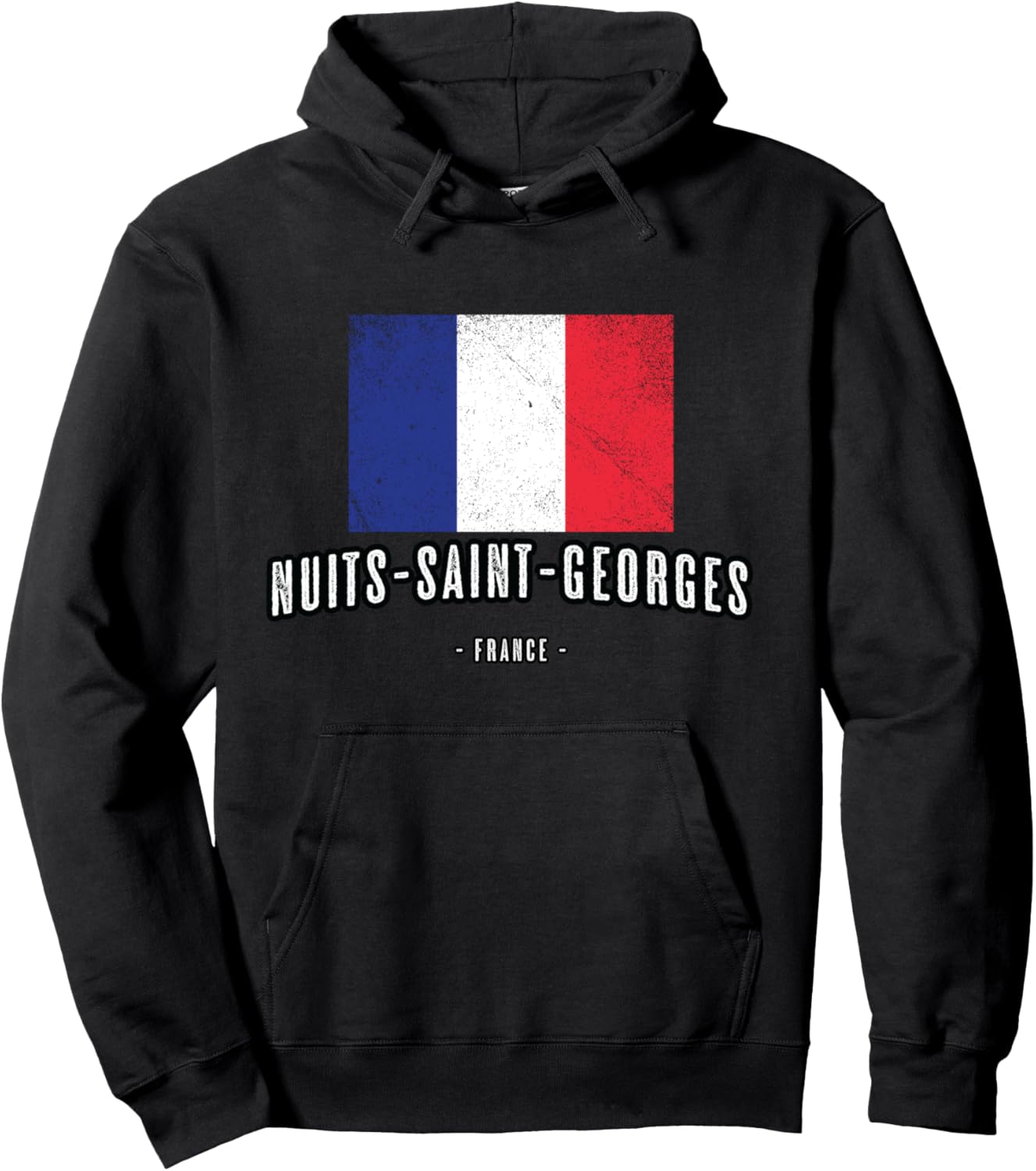 

Толстовка City с французским флагом Nuits-Saint-Georges France - Fr Vetements, черный