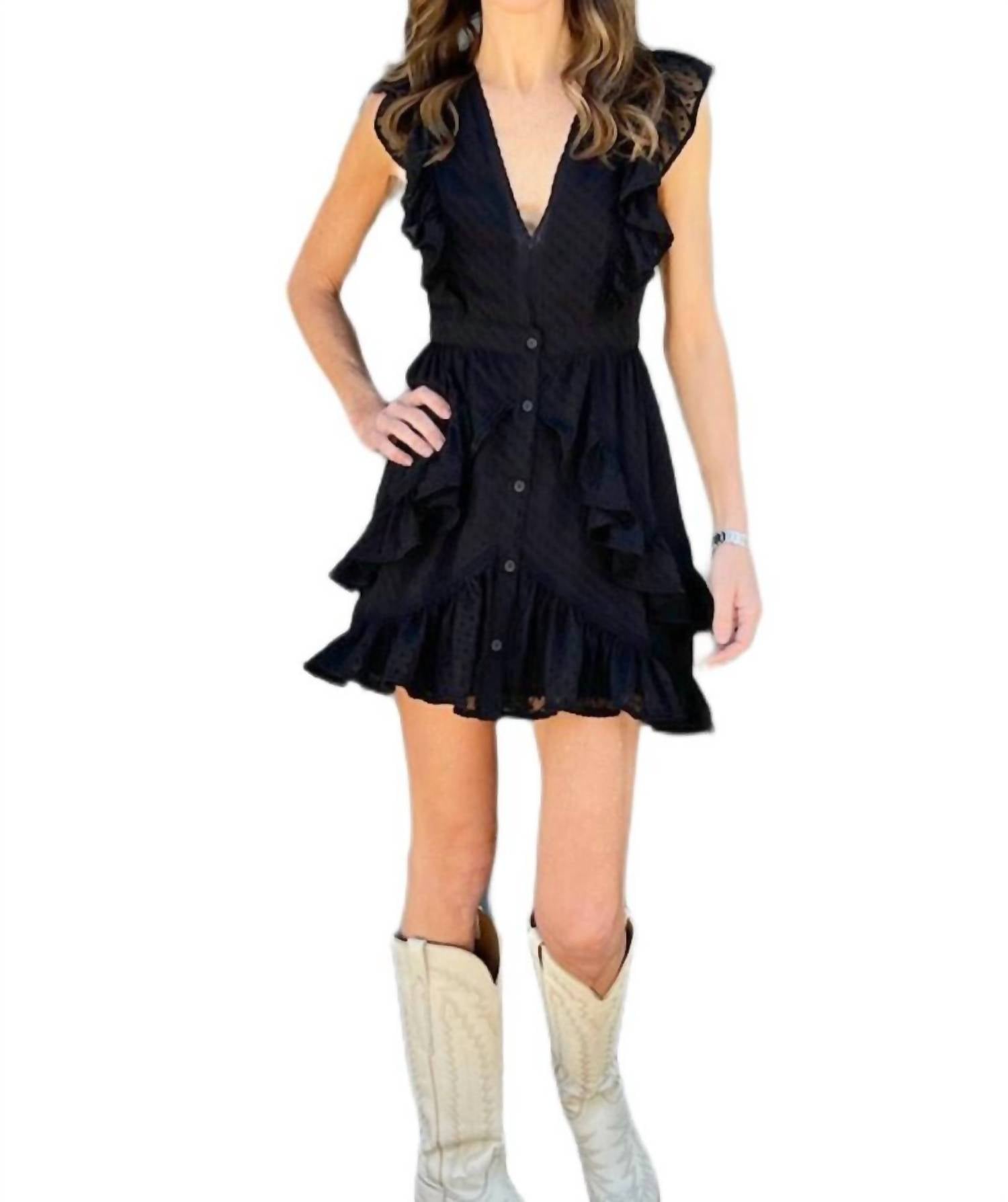 

Saltwater Luxe Мини-платье Alexandra черного цвета