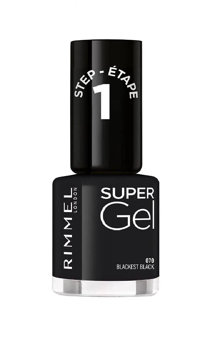 Лак для ногтей «Super Gel 070 Black Obsession» от RIMMEL Rimmel, Blackest Black