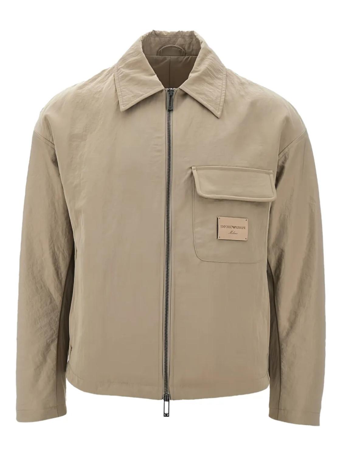 

Куртка с аппликацией логотипа Emporio Armani, нейтральный