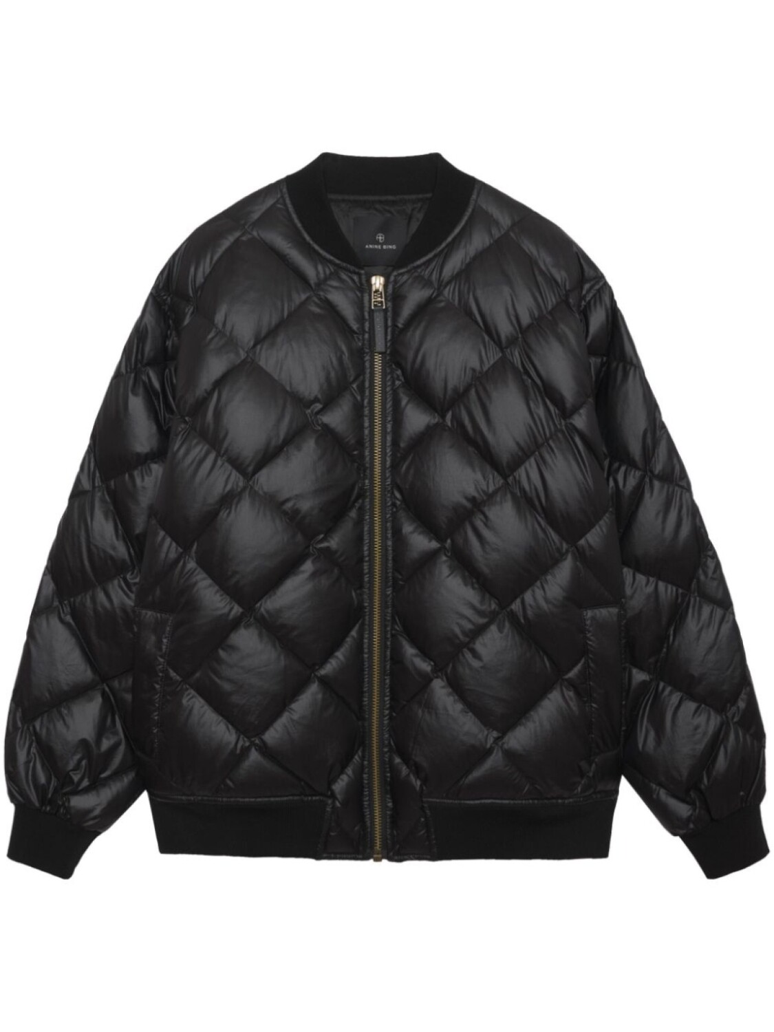 

ANINE BING Leo padded-design jacket, черный