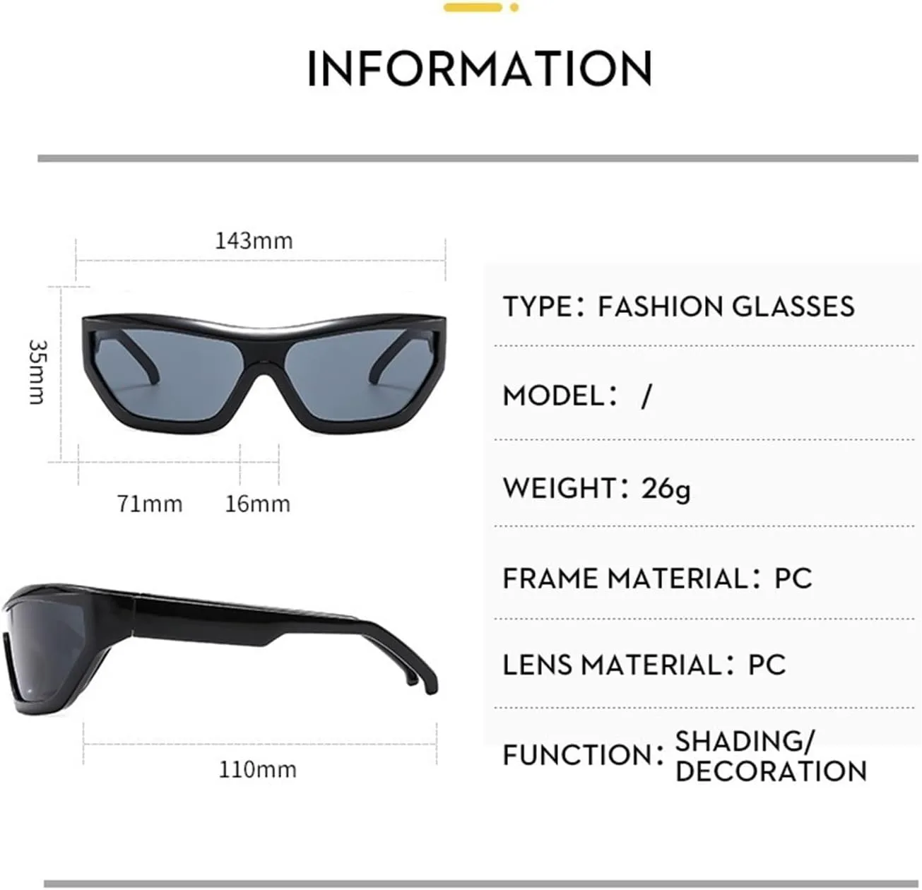 

Спортивные солнцезащитные очки для мужчин и женщин, для езды на велосипеде, для активного отдыха, вождения, декоративные солнцезащитные очки Generic, Black