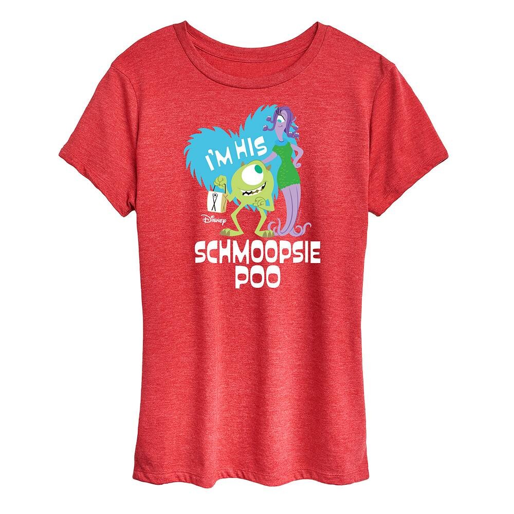 

Женская футболка с рисунком Schmoopsie Poo Disney/Pixar's Monsters Inc. Licensed Character, цвет Heather Red