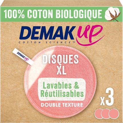 

Demak'up Смываемое и многоразовое средство для снятия макияжа, 100% органический хлопок ‎Demakup