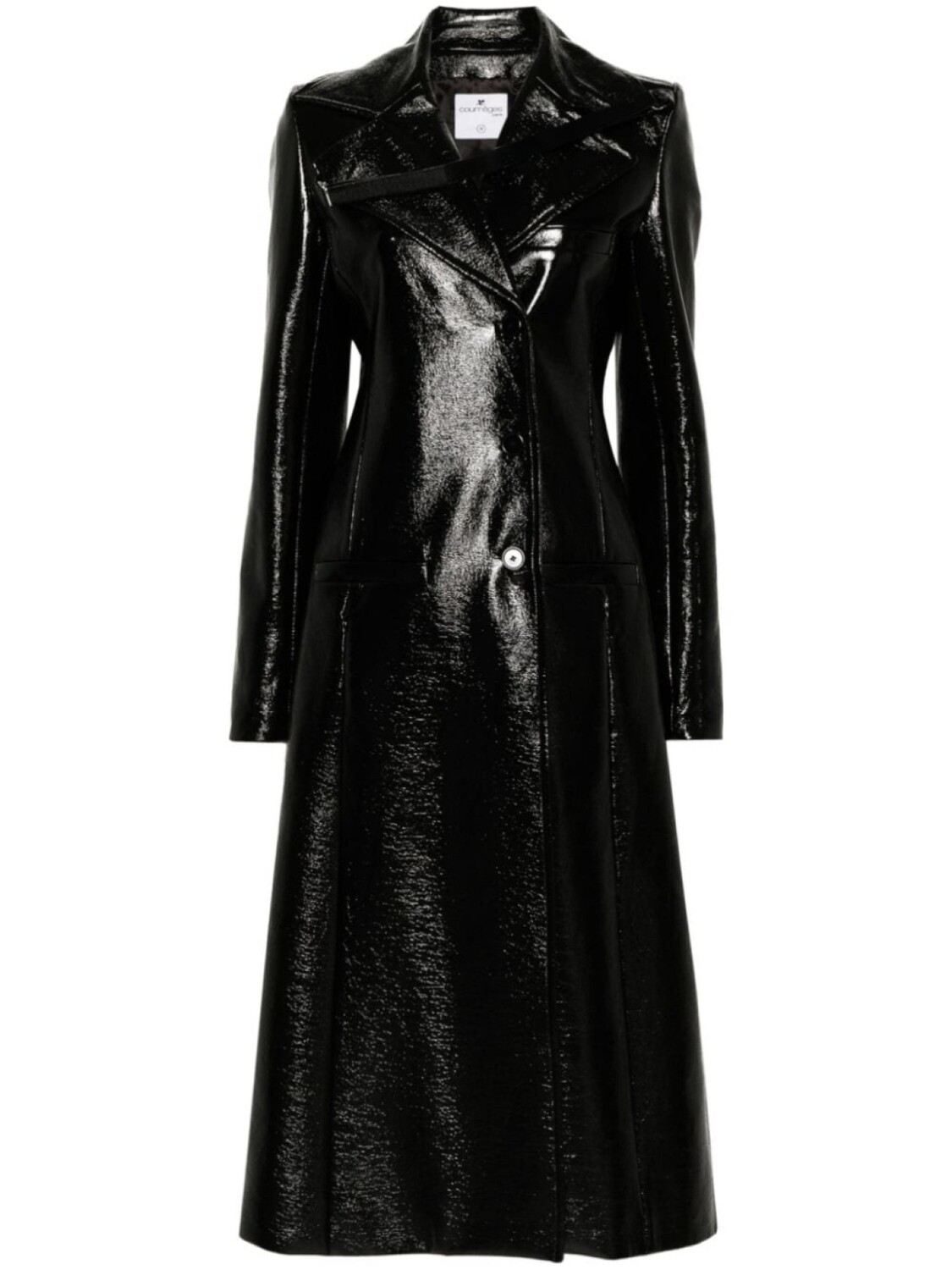 

Courrèges тренч Heritage Vinyl из искусственной кожи, черный