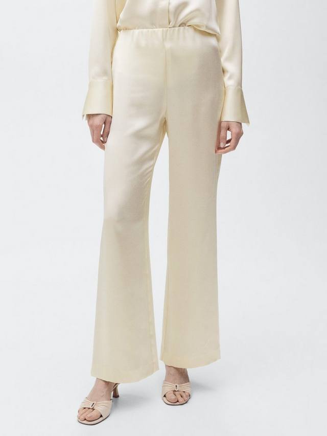 

Золотистые брюки из сатина Tailored Mango, Cream
