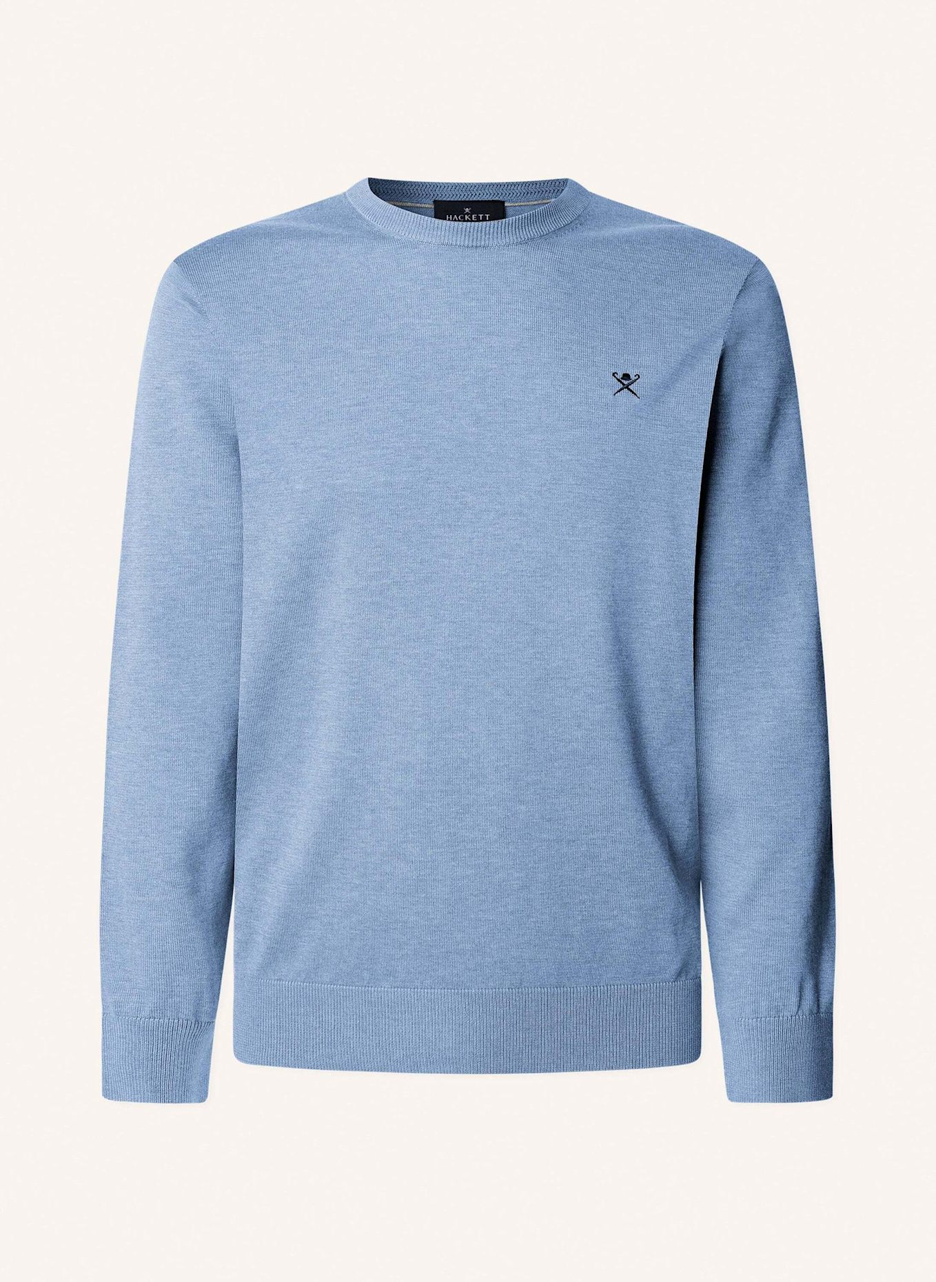 

Свитер хлопок шелк экипаж Hackett London, синий