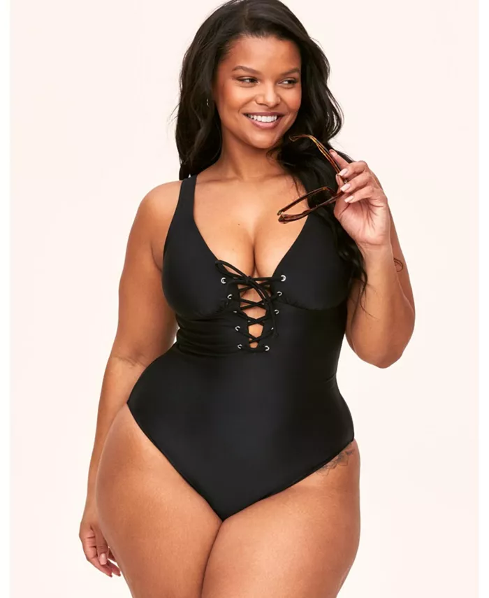 

Купальник Plus Size Evangeline цельнокроеный Adore Me, черный