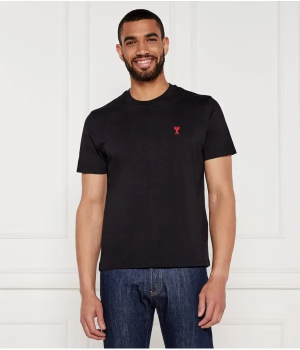 Футболка classic fit Ami Paris, черный