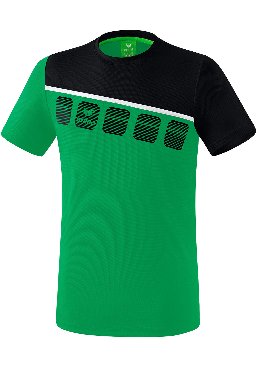 

Рубашка erima 5 C T Shirt, изумрудный/черный/белый