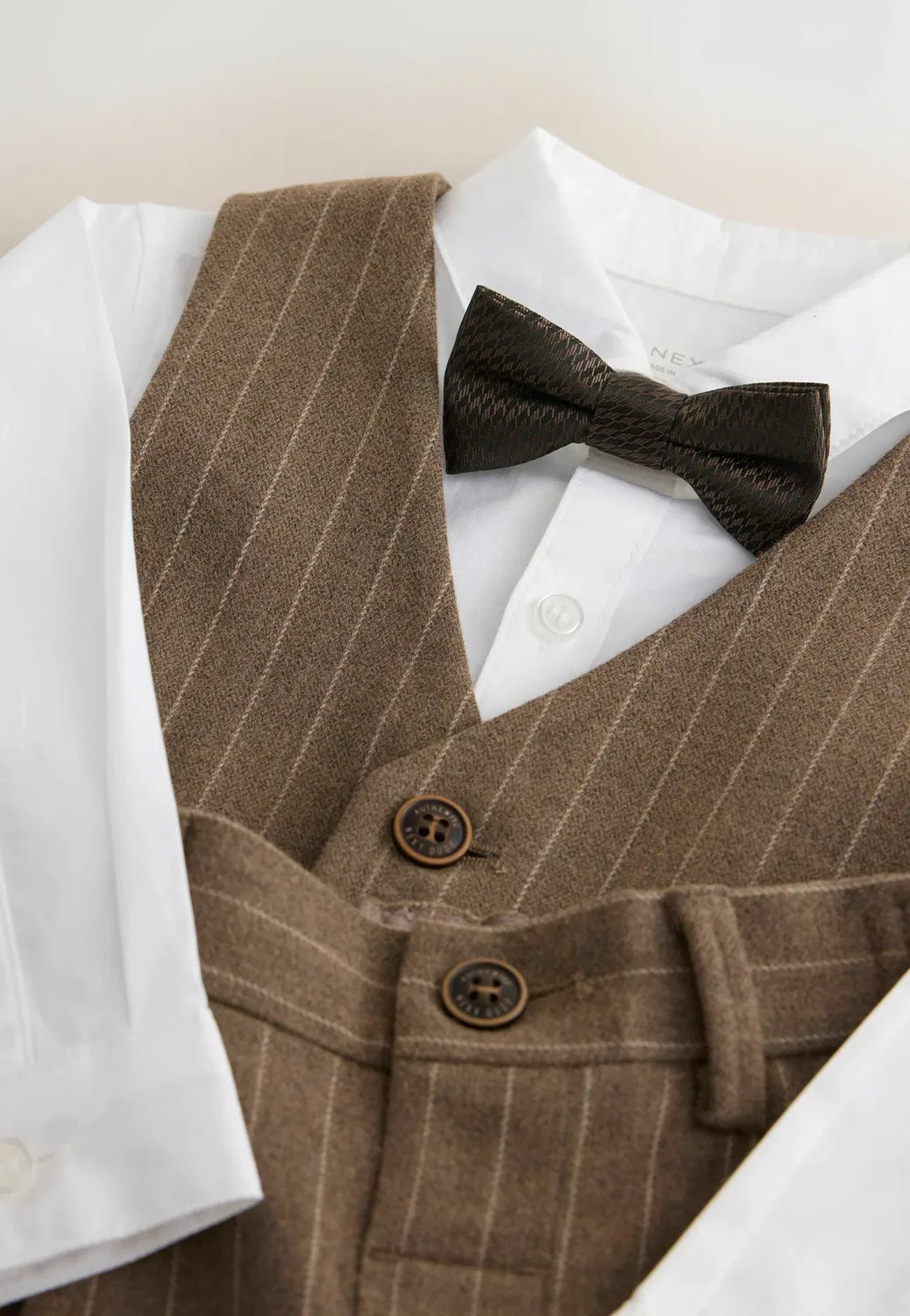 Комплект - жилет Next, Brown Pinstripe — фото 4